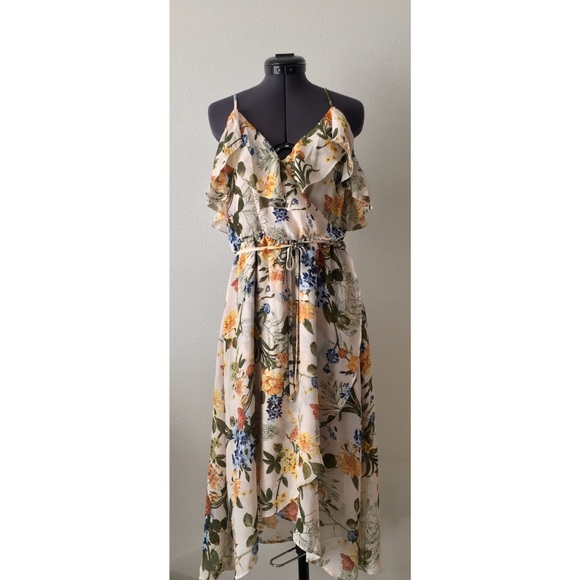 June & Hudson Boho Cold Shoulder Midi Dress - Picture 3 of 16